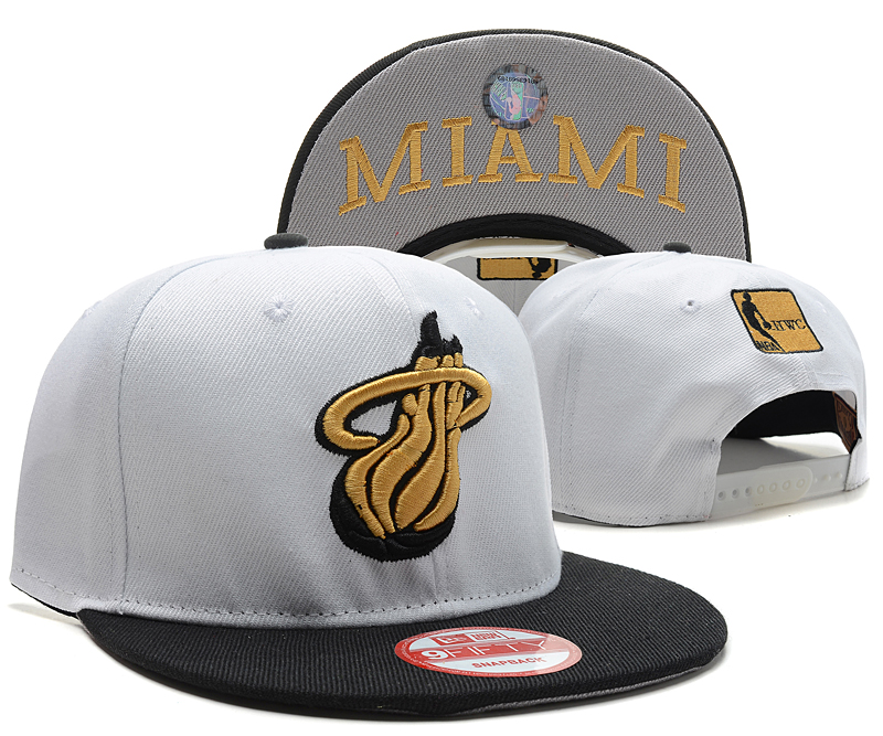 NBA Miami Heat NE Snapback Hat #112